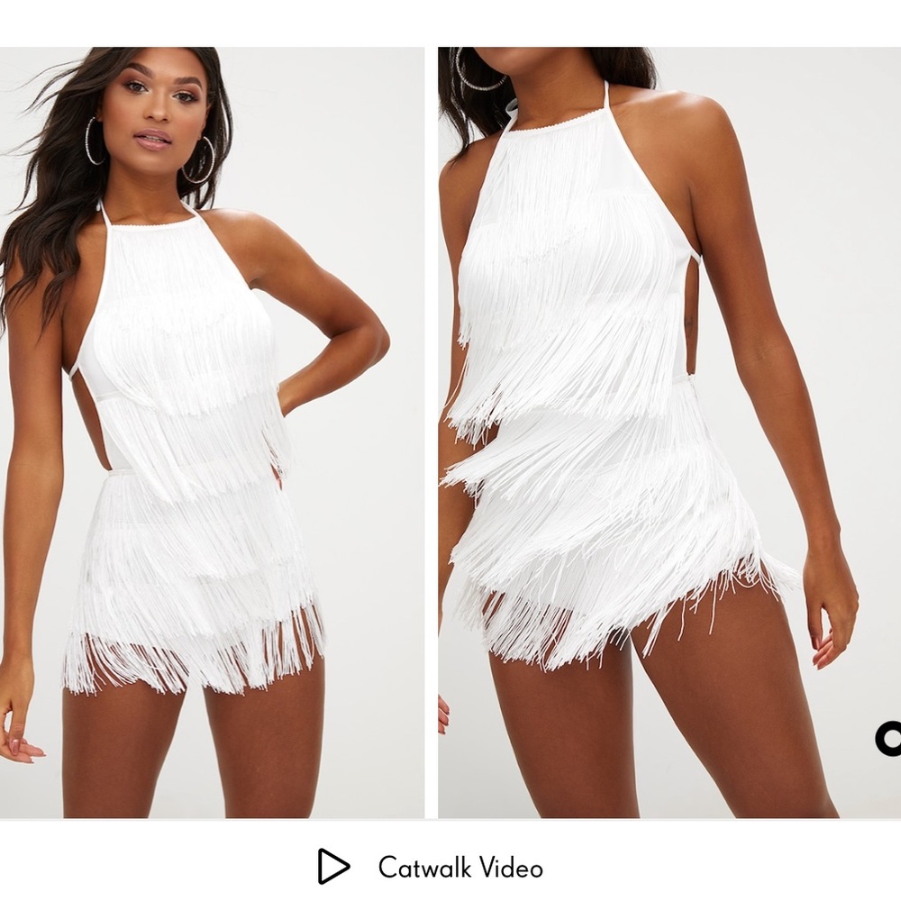 White Tassel Romper